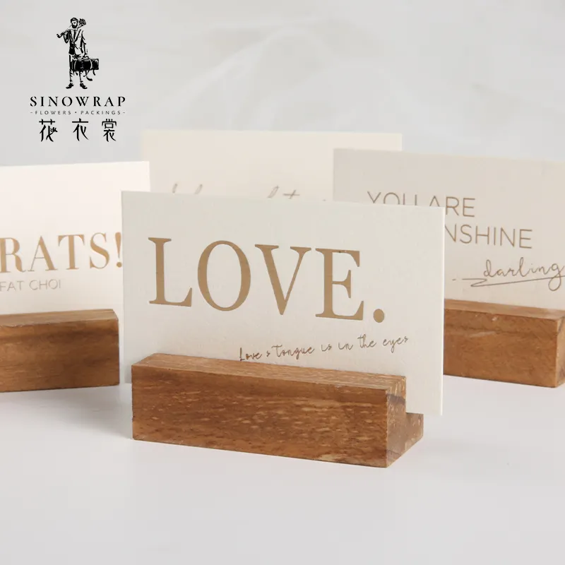 Groothandel Boeket Tag Nieuwe Collectie Wedding Liefde Kaart Gift Cake Card Hot Stamping Dank Je Kaart