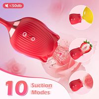 Liebe Ei Stretching Schub Saug Doppels timulator Weiblicher Vibrator G-Punkt Rote Rose Saugen Klitoris Vibrator Für Frau