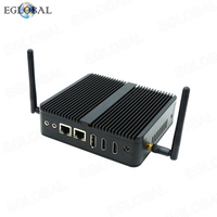 Mini PC EGLOBAL sin Ventilador, Intel Pentium J6426, DDR4, MSATA, SSD M.2, Win10, 4 USB, Nuc, DP, HD, 2 RJ45, Gigabit LAN, Audio, Linux