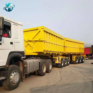 3 as 60 ton 80ton vrachtwagen met hydraul cilinder <span class=keywords><strong>tandem</strong></span> kipper oplegger - Product Image 2