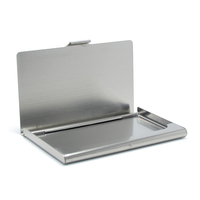 Porte-cartes de crédit en métal, cadeaux de marché les plus vendus, boîte portable, acier inoxydable, étui pour cartes de visite, logo personnalisé