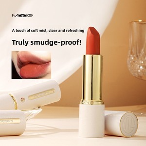 Vente en gros de rouge à lèvres à texture crème en 9 couleurs, velours, imperméable, brillant, pailleté, anti-adhésif, tube blanc doux, cosmétiques - Product Image 5