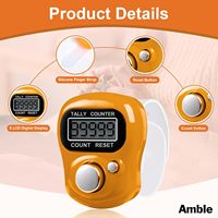 Compteur électronique de doigt pour usage domestique, 5 chiffres, écran LCD numérique, compteur de boutons LED pour le golf, vente en gros