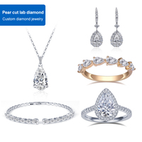 Messi Jewelry Diamante suelto Forma de pera 0.5ct ~ 5ct D Color Excelente corte Diamante cultivado en laboratorio