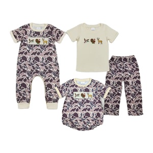 Abbigliamento Boutique per bambini set di abiti per bambini graziosi ricami di tacchino con anatra di cervo cappa abbigliamento per bambini autunno inverno per neonati - Product Image 1
