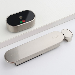 Verrou de porte de cabine de toilettes en alliage de zinc avec indicateur, finition noire et argentée, pour utilisation dans les cabines de toilettes - Product Image 4
