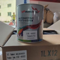 Revêtement automobile haute brillance, haute solidité, couvrance exceptionnelle, peinture de base 1K, teinte bleu transparent pour la réparation de la carrosserie automobile
