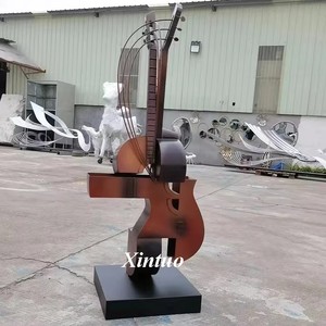 Scultura di Violino Astratta in Bronzo di Alta Qualità su Misura con Tecnica di Fusione e Design 3D per Decorazione Esterna - Product Image 6