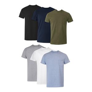 High Quality Custom Men's Cotton <b>Pocket</b> <b>T</b>-<b>Shirt</b> Moisture-Wicking <b>with</b> Odor Control Assorted Print Short Street Outfit - Product Image 1