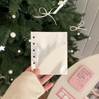 Carpeta A7 de Estilo Coreano con Cubierta Suave, Doble Hebilla, PVC Transparente, 6 Anillas, Porta Tarjetas de Fotos para Álbum, Decoración de Uñas