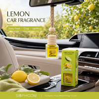 Diffuseur de parfum pour voiture 8ml, flacon suspendu en verre avec bouchon en bois, quatre couleurs, huile essentielle liquide, désodorisant pour rétroviseur