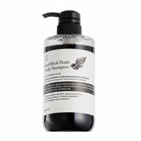 [SOY LAB] Champú en Gel para Cabello Rizado y Voluminoso con Extracto de Frijol Negro 500ml para una Limpieza Suave y Frescura del Cuero Cabelludo