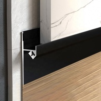 Garniture de bande de transition de carreaux de forme carrée de service OEM Profil LED en aluminium Protéger l'éclairage Plinthe d'angle