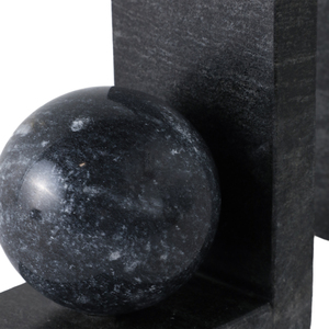 Fermalibri a forma di L con sfera in marmo per libreria, decorazione, ufficio, studio, scrivania - Product Image 4