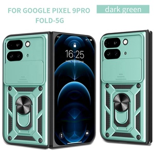 Pour Google Pixel <span class=keywords><strong>9</strong></span> Pro Fold 5G étui <span class=keywords><strong>antichoc</strong></span> lentille de protection de qualité militaire protéger anneau béquille support de montage de voiture <span class=keywords><strong>coque</strong></span> de téléphone - Product Image 5