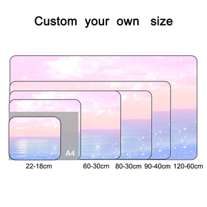 Alfombrilla de Ratón para Juegos Personalizable, Grande, XL, Rosa Claro y Azul, Impresa, Base de Goma, Superficie Lisa, Borde Cosido, para Esports - Product Image 2