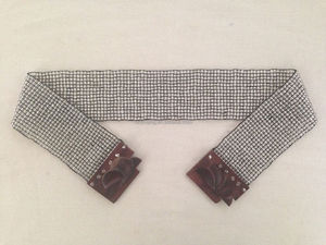 Ceinture extensible perlée personnalisée en usine, ceinture extensible perlée vintage avec boucle en bois de teck, ceinture extensible perlée faite à la main arc-en-ciel - Product Image 5