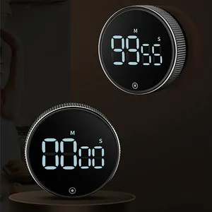Dropshipme Timer Digital, Aksesoris Dapur Alarm Pengingat Mekanis LED Waktu Mundur Memasak Elektronik Magnetik