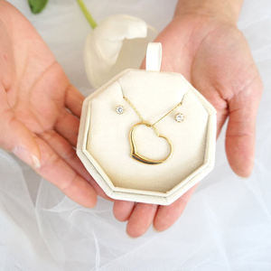 Personalized Velvet <b>Jewelry</b> Box for Necklaces Valentine's Day Wedding Anniversary Gifts Elegant Customizable Jewellery <b>Case</b> - Product Image 2