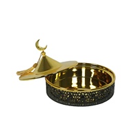 1PC Star Moon Iron Castle Tray Holle Bonbondoos Bedekt Droog Fruit Box Tafeldecoratie Home Decor Indoor Ornament Ramadan