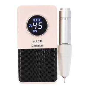 Lima y pulidora de uñas eléctrica pequeña y práctica de 0-45000 RPM con múltiples enchufes (EE. UU./Reino Unido) y almacenamiento USB, herramienta de manicura. - Product Image 5