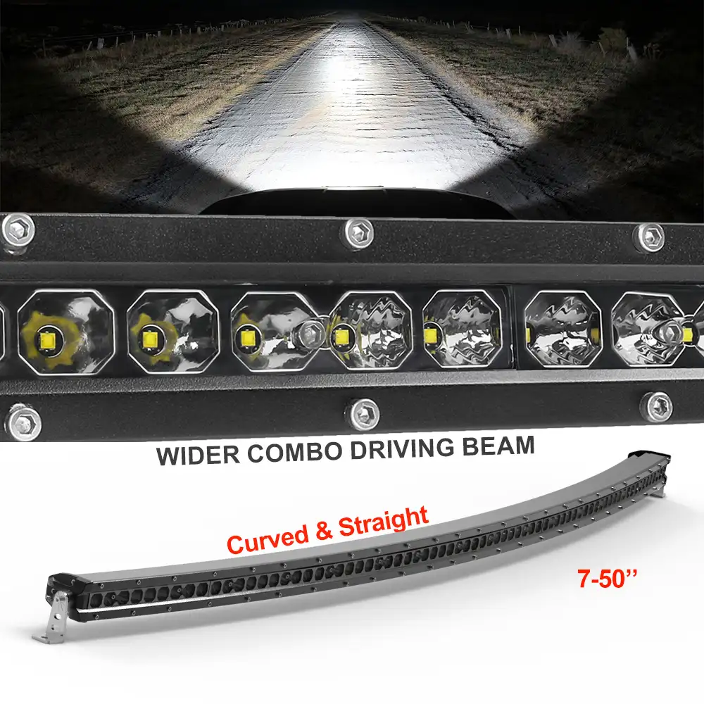 CE Off Road Auto Barras LED Bar Para Carros 22" 32 38 44 42'' 50 Inch Offroad 12V 24V Curved LED Light Bars for Truck