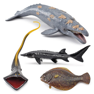 Figuras Realistas de Animales Marinos Yuglow: Ballena Gris, Anguila, Linguado, Esturión, Modelo Educativo y Cognitivo - Product Image 3