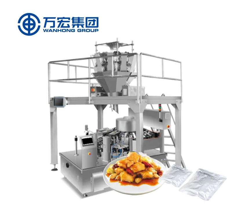 Automatic microwave food packaging machine microwave food packing machine minced meat machine packaging