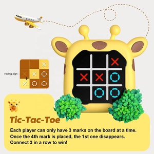 Điện tử Tic Tac Toe Bolt trò chơi động vật theo chủ đề 2 trong 1 cầm tay câu đố trò chơi giao diện điều khiển di động du lịch màn hình cảm ứng trò chơi máy đồ chơi - Product Image 3