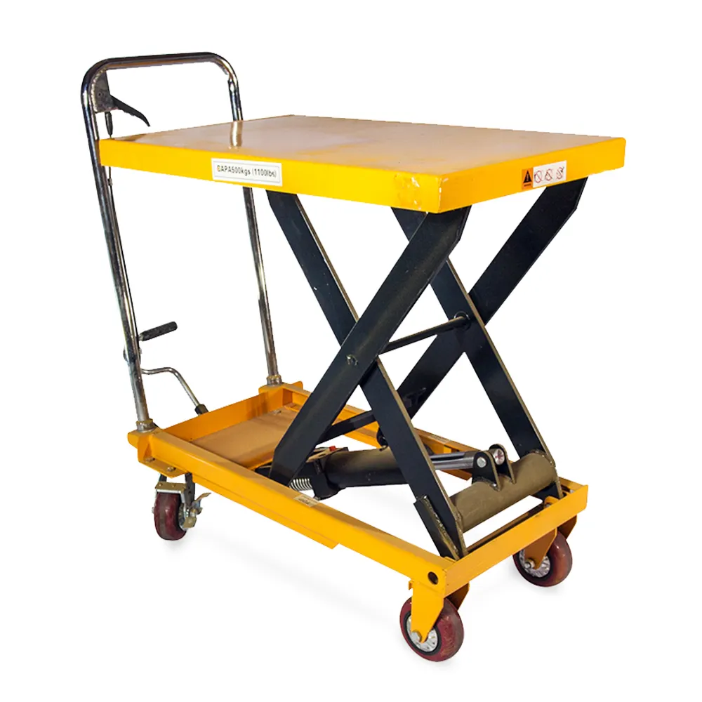 150 Kg Element Folding Handle Manual Hydraulic small mini scissor lift with superior quality