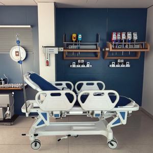 Hospital Furniture Metal Healthcare <strong>Transfer</strong> <strong>Trolley</strong> Infusion 70 Adjustable Back Rest Central Braking System For School Use - Product Image 4