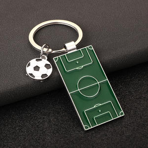 Porte-clés en alliage avec logo personnalisé, terrain de football, pendentifs en métal, football, basketball, accessoires pour les fans de sport, supporters d'équipe, porte-clés de voiture - Product Image 5