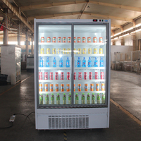 Congélateur vertical et refroidisseur de boissons de type encastrable pour supermarché