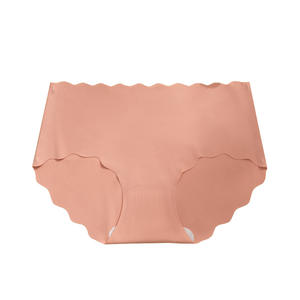 Bragas de Bikini sin costuras de seda helada para mujer de talla grande al por mayor ropa interior invisible sin rastro láser de corte láser de tiro bajo - Product Image 5