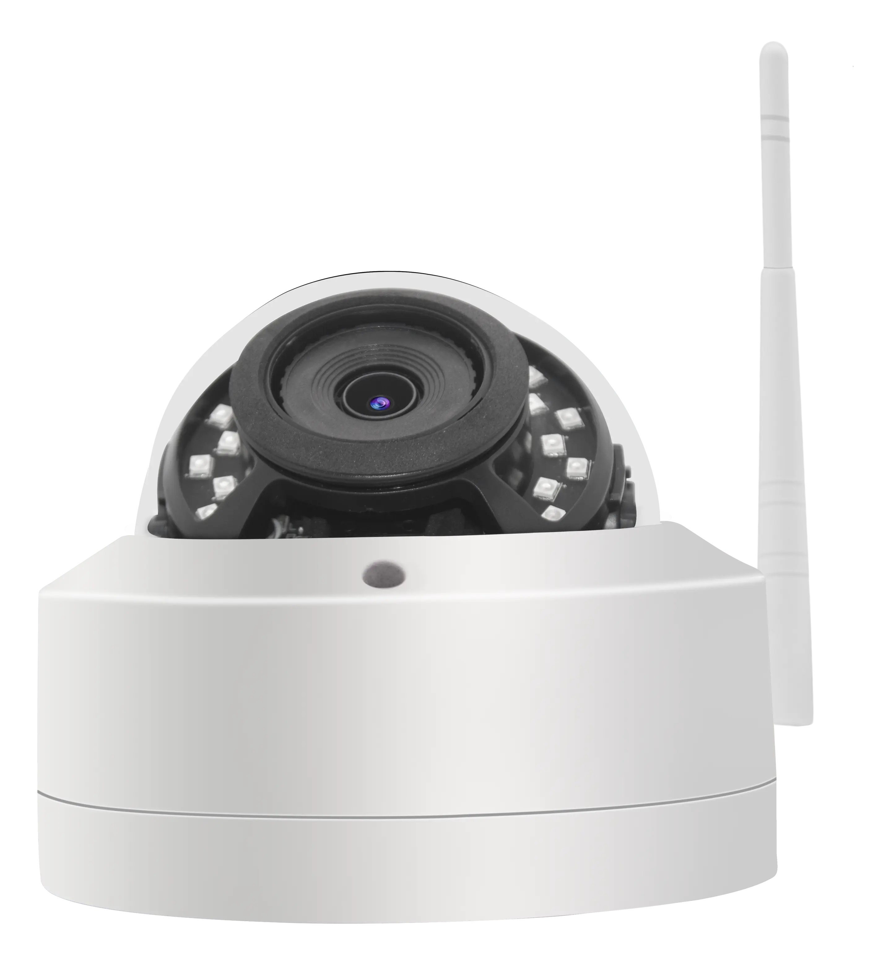 5mp Camhi اللاسلكية واي فاي كاميرا بشكل قبة 2.8 مللي متر مع الصوت في اتجاه واحد ، الكشف عن جسم الإنسان ، دعم 64GB بطاقة الذاكرة الرقمية المؤمنة 2.4G Bgn 3Db هوائي