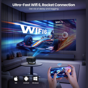 Nouveau design 2025 Mini projecteur intelligent portable FHD 1080P Android 11 avec lampe LED, Bluetooth 5.0, pour home cinéma, avec support télescopique, idéal comme cadeau - Product Image 4