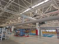 Conduit d'air rond perforé en tissu blanc pour l'alimentation en air des salles blanches industrielles