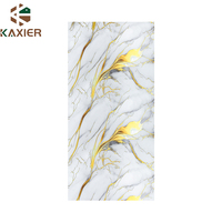 Panneau mural en feuille de marbre PVC imperméable à l'eau Icône similaire Installation facile Panneau mural Spc DIY Home Living Room Background Wall