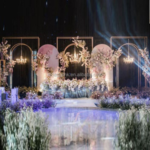 LEDA Arche Métallique Dorée pour Mariage, Décoration de Scène, Écran en Fer, Cadre de Fond Décoratif pour Zone d'Accueil - Product Image 6