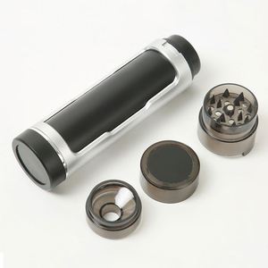 Portable High Quality 3-in-1 Dry <b>Herb</b> Spice <b>Grinder</b> Eco-Friendly Plastic Tobacco Filling Horn Tube Excellent for Accessories - Product Image 4