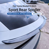 Aileron arrière sport sans perçage, style V, en ABS, déflecteur de vent, accessoires extérieurs pour Tesla Model Y 2021-2023