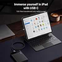 Kabel Data UGREEN 10 Gbps Micro B USB C, Kabel Hard Drive Eksternal USB C Micro B, Kompatibel dengan MacBook Samsung Galaxy