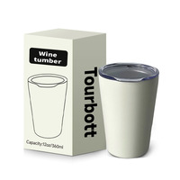 Gobelet de voyage isolé en acier inoxydable de qualité professionnelle écologique de 12oz 18/10