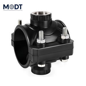 PP sadel penjepit kompresi pas DN75 halus 75MM 4-cara berulir selang irigasi penjepit bagian dalam berulir untuk perlengkapan pipa - Product Image 2