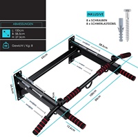 Wellshow Sport Barra de dominadas 4 en 1 para puerta, Barra de flexiones, Soporte para flexiones, Entrenador de tiras