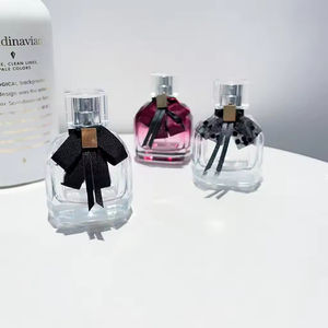 Botellas de Perfume de Vidrio Cuadradas Portátiles de Lujo, 30ml 50ml 100ml, con Pulverizador, Impresión Serigrafiada, Recargables, con Caja de Viaje, para Citas Nocturnas - Product Image 1