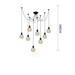 Plafonnier Vintage au design rétro en forme d'araignée, multi-têtes, luminaire décoratif d'intérieur, Vintage et ajustable, idéal pour un salon - Product Image 1