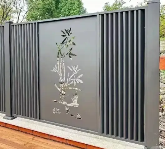 High end art design fence with a height of 2 meters for gardens and balconies