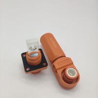 Système de stockage d'énergie par batterie avec prise et fiche DC 1500V, verrouillage par came 200A, couleur orange et noir