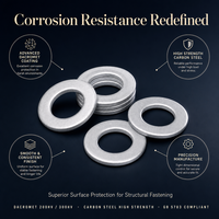 Rondelle plate revêtue de Dacromet sans chromate, protection contre la corrosion par pulvérisation de sel 5000 heures, fixation pour la construction offshore